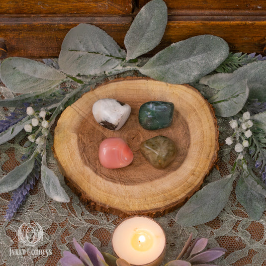 Ostara Tumbled Gemstone Set for Springtime Magick