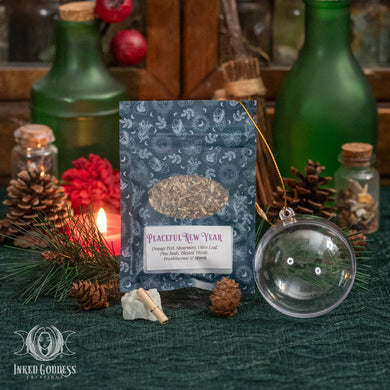 Peaceful New Year Witch Ball Ornament DIY Kit for Setting Yule Intentions