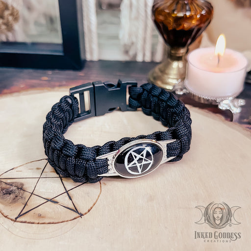 Pentacle Paracord Bracelet for Protection