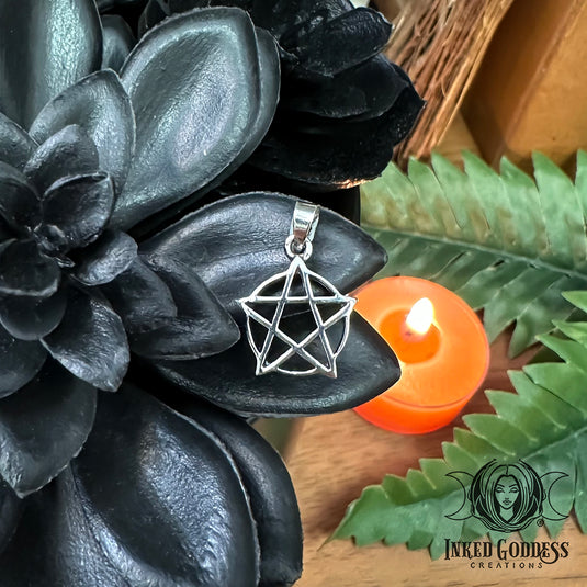 Pentagram Sterling Silver Pendant for Witchy Protection