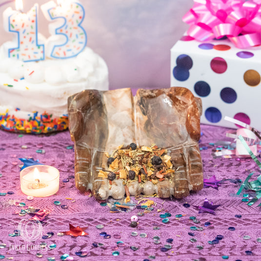 Petrified Wood Hand Bowl for Ancestral Magick