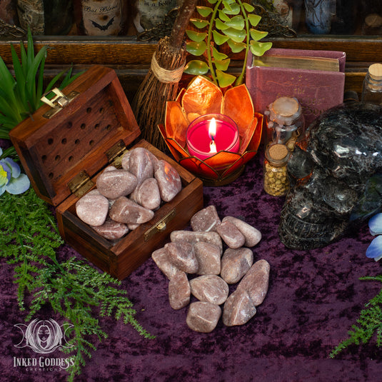 Pink Aventurine Tumbled Gemstone for Luck and Love