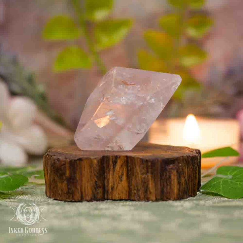 Load image into Gallery viewer, Pink Lithium Quartz Geometric for Chill AF Vibes in the Chaos
