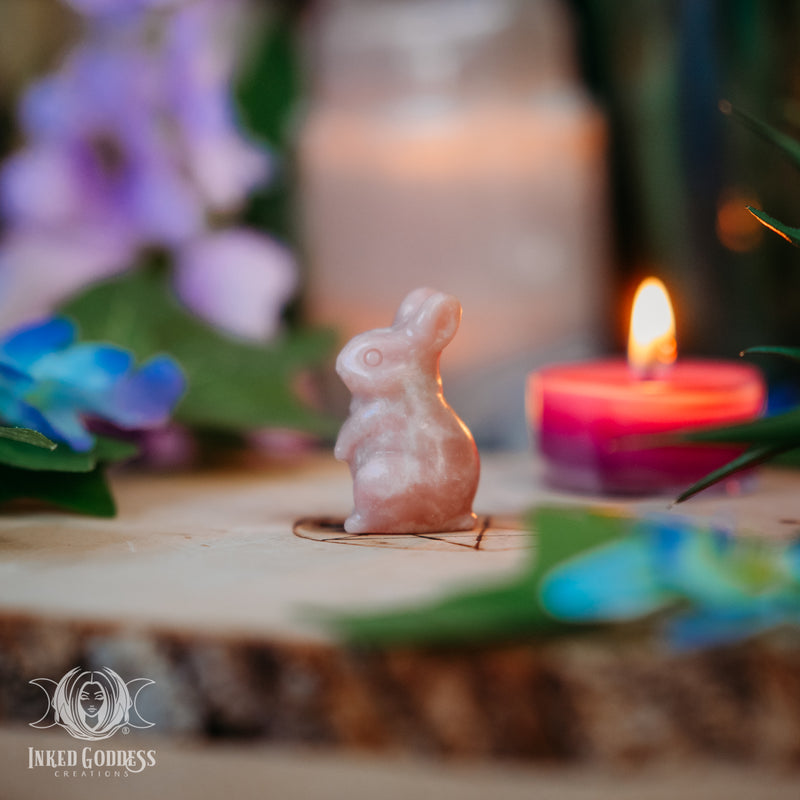 Load image into Gallery viewer, Pink Opal Rabbit for Healing Energy
