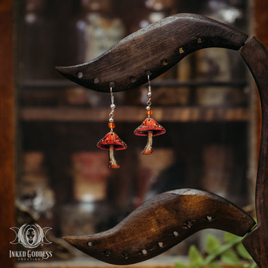 Poison Mushie Earrings for Fairy Magick