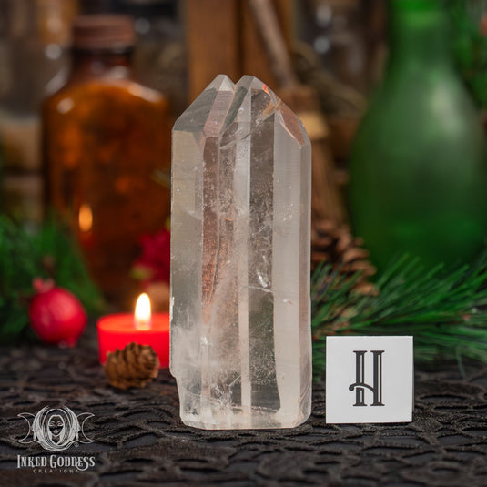 Polished Lemurian Quartz Tower for Ancient Energy