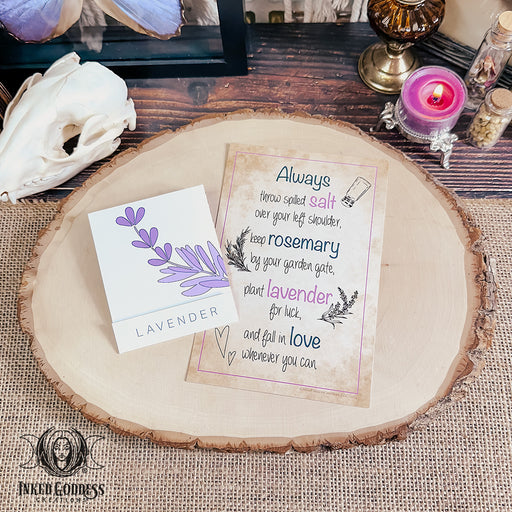 Practical Magic Inspired Art Card with Lavender Seed DIY