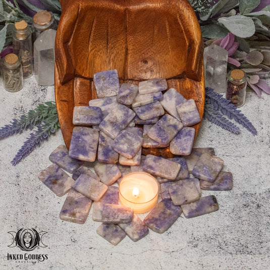 Prairie Tanzanite Slice for Calming an Active Mind