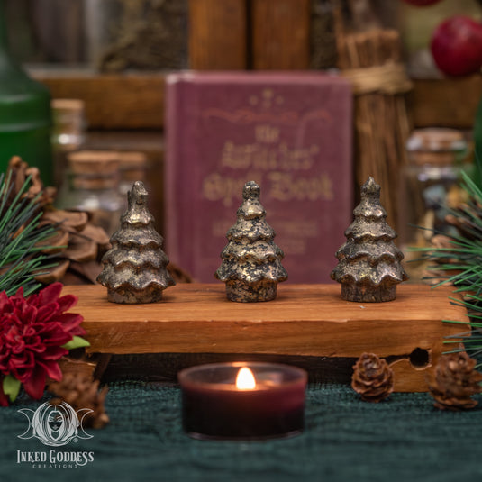 Pyrite Mini Gemstone Yule Tree for Protection and Abundance