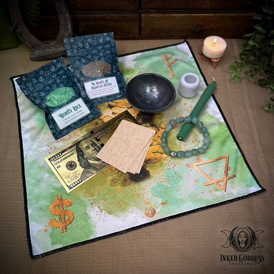 Pyrite Money Bowl Set for Prosperity Spells & Wealth Attraction