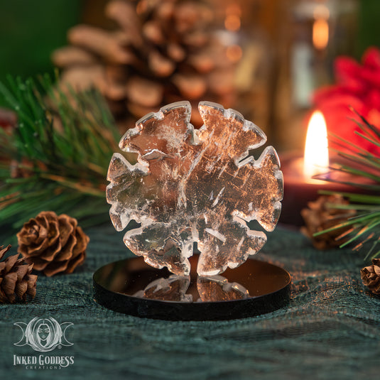 Quartz Gemstone Snowflake for Transformation Magick