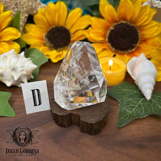 Quartz with Rainbow Inclusions Geometric for Magickally Good Vibes