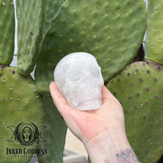 Quartz Carved Skull for Accessing the Spirit Realm