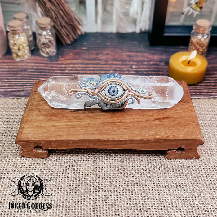 Double Terminated Quartz Point Eye Wand for Intuitive Magick