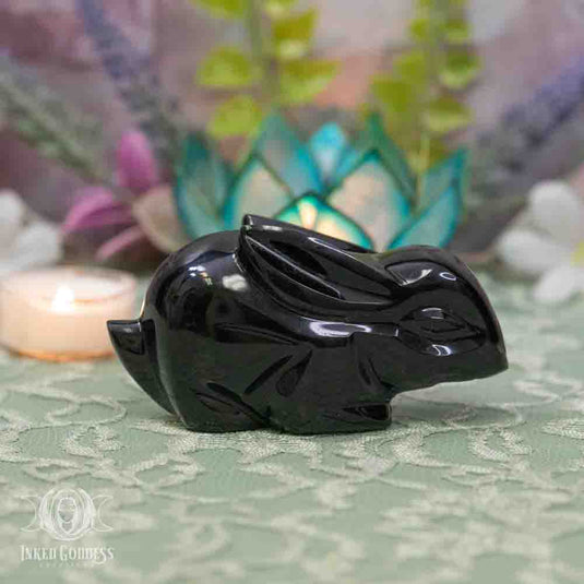 Rainbow Obsidian Rabbit for Powerful Aura Energy