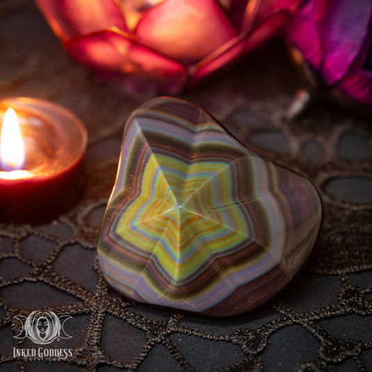 Rainbow Obsidian Star for Aura Alignment