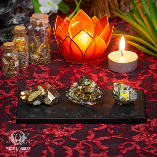 Rainbow Pyrite with Quartz Raw Cluster for Prosperity