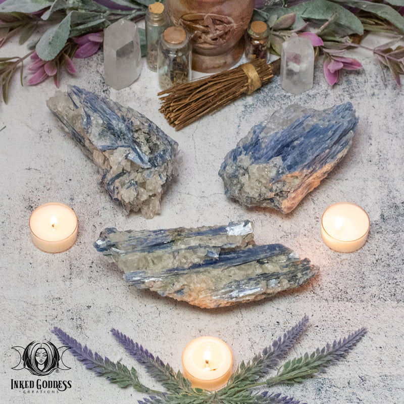 Load image into Gallery viewer, Raw Blue Kyanite with Quartz for Soul Amplification
