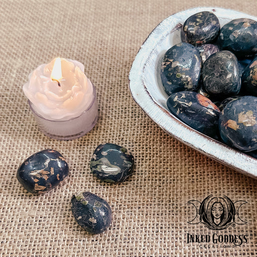 Red Snowflake Obsidian Tumbled Gemstone for Balance