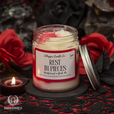 Rest in Pieces Halloween Soy Dessert Candle for Eternal Romance