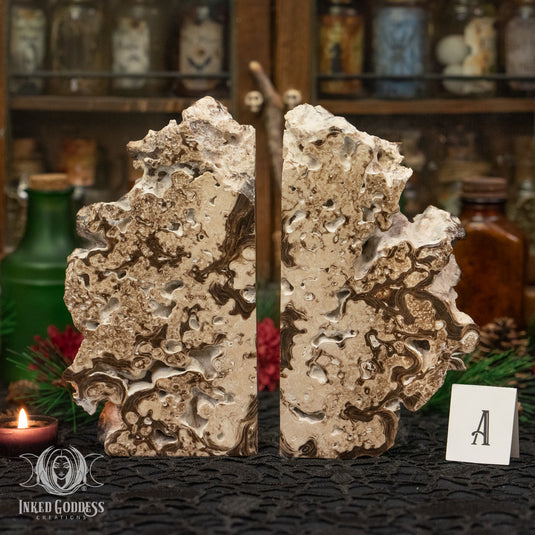Rootbeer Calcite Bookend Pair for Increasing Motivation