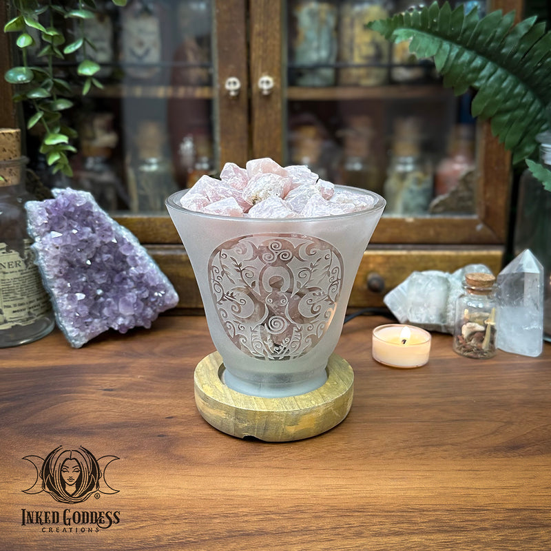 Load image into Gallery viewer, Rose Quartz Goddess Lamp for Divine Feminine Celebration
