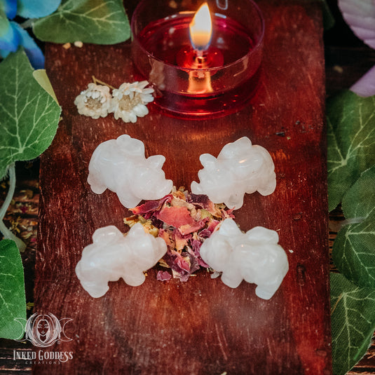 Rose Quartz Flying Pig for Playful Energy