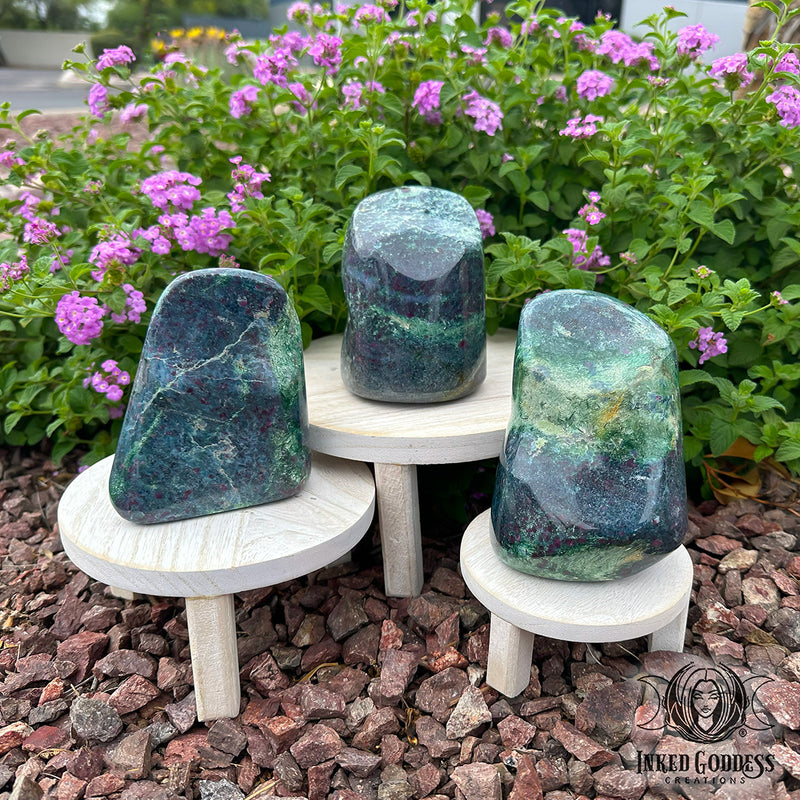 Load image into Gallery viewer, Ruby Kyanite with Fuchsite Freeform for Courage &amp; Boundaries
