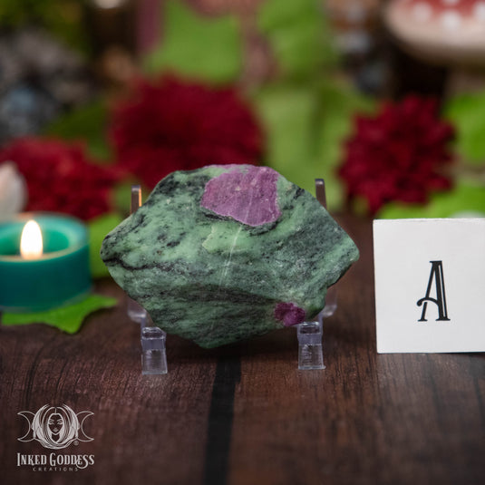Ruby Zoisite Raw Gemstone for Harmony
