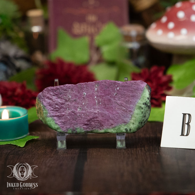 Load image into Gallery viewer, Ruby Zoisite Raw Gemstone for Harmony
