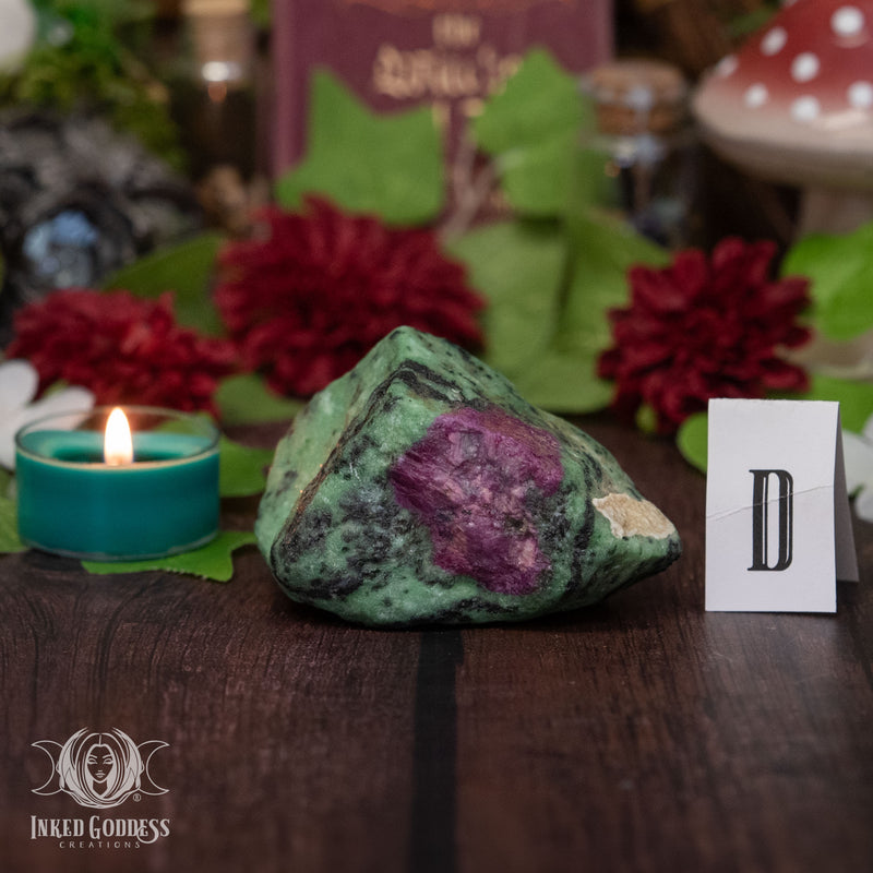 Load image into Gallery viewer, Ruby Zoisite Raw Gemstone for Harmony
