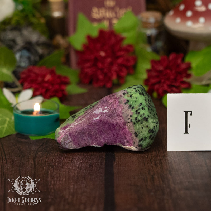 Load image into Gallery viewer, Ruby Zoisite Raw Gemstone for Harmony
