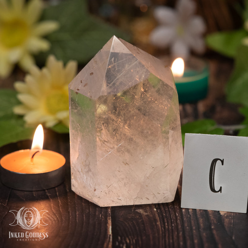 Load image into Gallery viewer, Rutilated Quartz Tower for Cleansing Chakras
