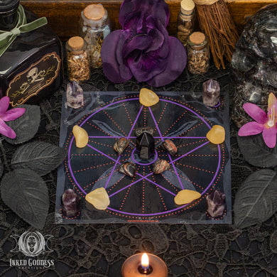 Samhain Crystal Grid Set for Psychic Activation