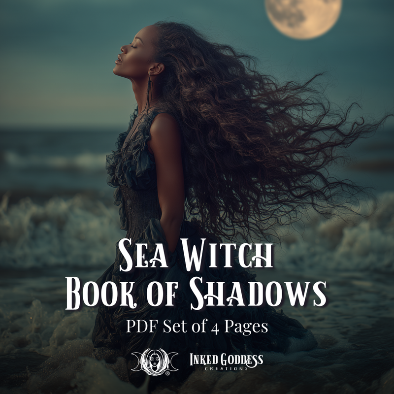 Load image into Gallery viewer, Sea Witch Book of Shadows Pages Set - PDF Printables
