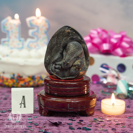 Septarian Dragon Egg with Base for Untamable Power