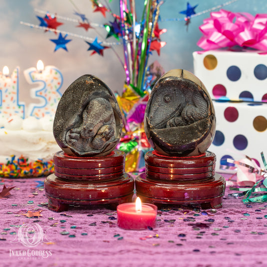 Septarian Dragon Egg with Base for Untamable Power