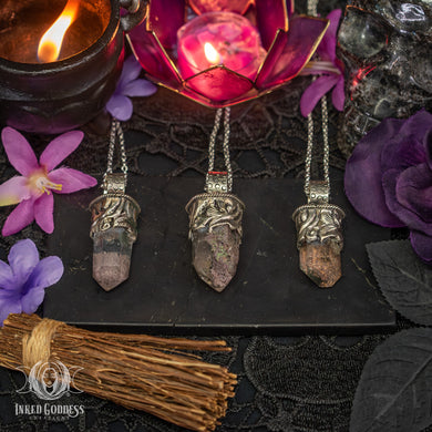 Shamanic Dream Quartz Point Tibetan Necklace for Spirit Communication