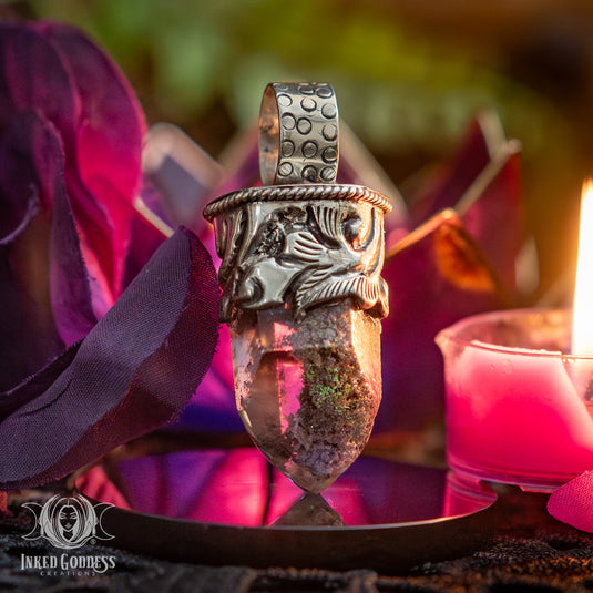 Shamanic Dream Quartz Point Tibetan Necklace for Spirit Communication