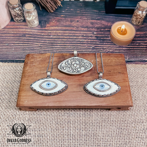 Shell Evil Eye Tibetan Necklace for Protection