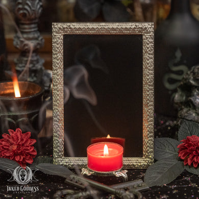 Silver Honeycomb Scrying Mirror - OOAK
