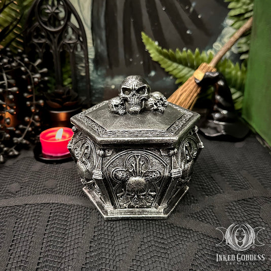 Skull Altar Box with Spooky Crystal Confetti