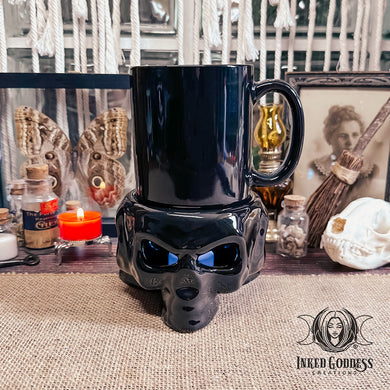 Skull Mug Warmer for Magickal Brews