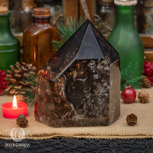 Smoky Quartz Dark Tower for Elevated Divination Energy