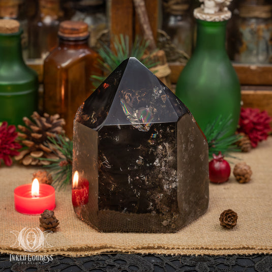 Smoky Quartz Dark Tower for Elevated Divination Energy