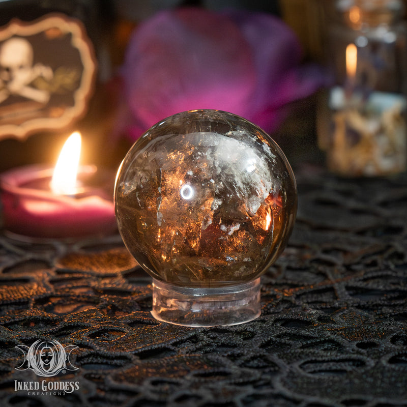 Load image into Gallery viewer, Smoky Quartz Sphere for Amplified Spiritual Connection
