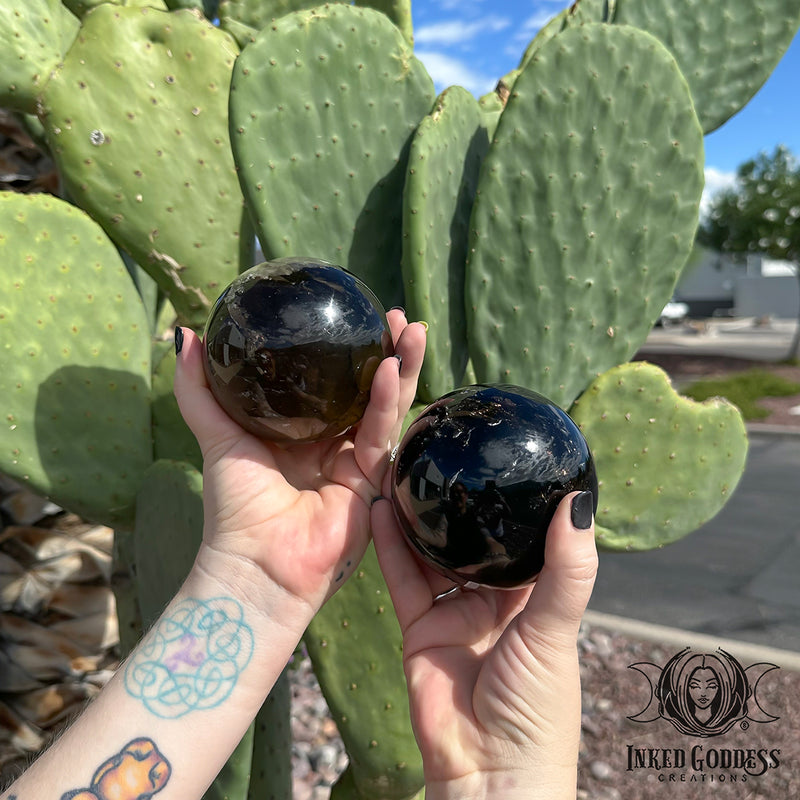Load image into Gallery viewer, Smoky Quartz Sphere for Amplified Spiritual Connection
