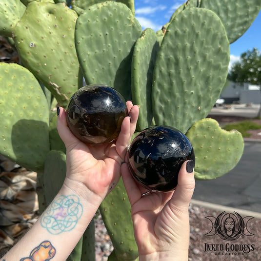 Smoky Quartz Sphere for Amplified Spiritual Connection