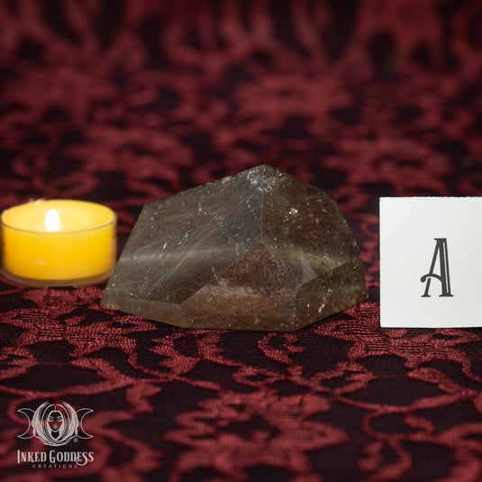 Rutilated Smoky Quartz Geometric Freeform for Higher Self Support