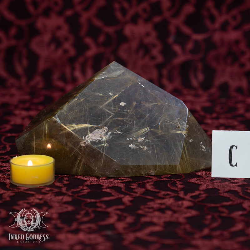 Load image into Gallery viewer, Rutilated Smoky Quartz Geometric Freeform for Higher Self Support
